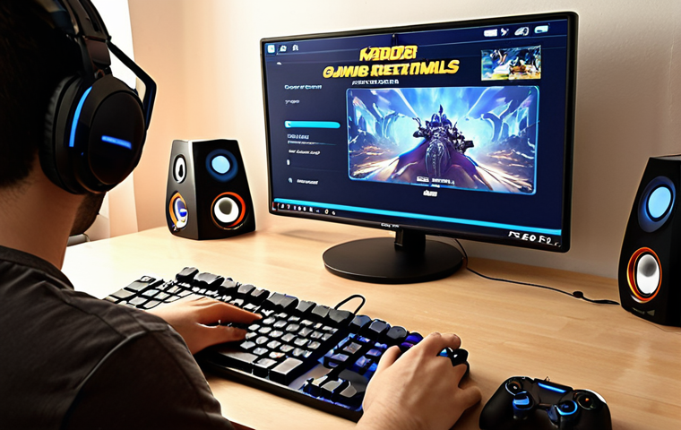 **Image Prompt:** A gamer intensely focused on their screen, hands flying over the keyboard, completing daily quests in KartRider. The background shows a cozy gaming setup with KartRider posters and merchandise. The image should convey a sense of routine and dedication. French KartRider interface visible on the screen.