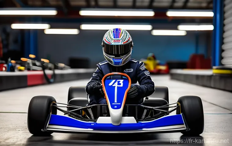 카트라이더 스피드전 팁 모음 - A KartRider champion in their cockpit, eyes intensely focused, visualizing the optimal racing lines ...