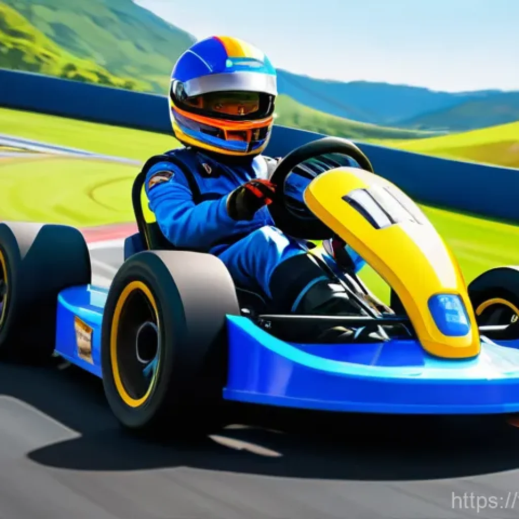 카트라이더 초보 유저의 드리프트 기술 가이드 - **Prompt 1: The Rookie's First Drift**
    A vibrant, dynamic image in the style of KartRider: Drift...