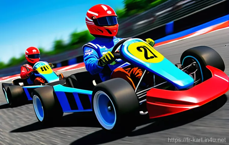 카트라이더 초보 유저의 드리프트 기술 가이드 - **Prompt 2: Masterful Double Drift Execution**
    A high-octane, action-packed image in the style o...