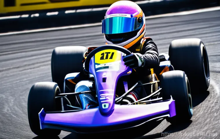 카트라이더 초보자를 위한 아이템전 기술 - **Prompt for "Offensive Strategy in Kart Racing"**:
    "A dynamic, high-angle shot of a vibrant, fu...