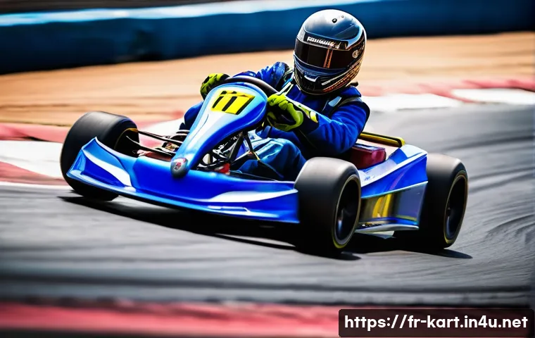 카트라이더 레벨업에 필요한 팁 - A dynamic, high-speed shot of a professional KartRider racer executing a perfect 'double drift' on a...