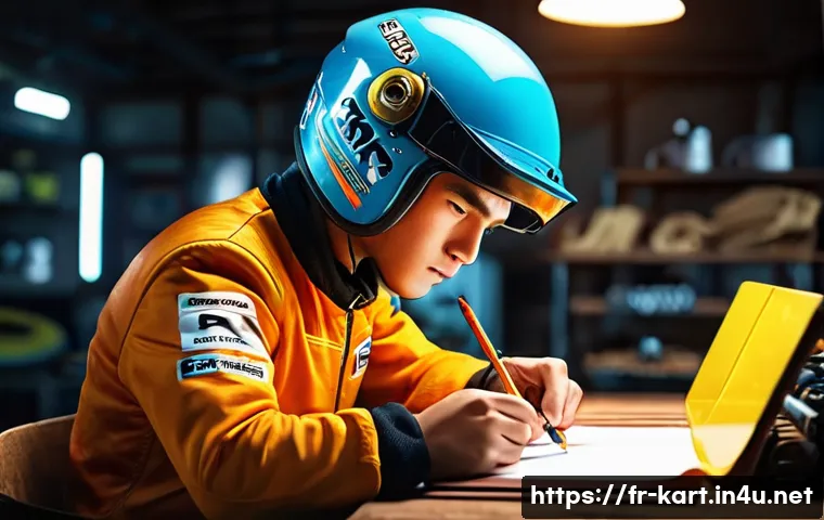 카트라이더 팬아트 이벤트 참여 스토리 - **Prompt 1: The KartRider Hero's Secret Ambition**
    "A male KartRider character, such as Dao, is ...