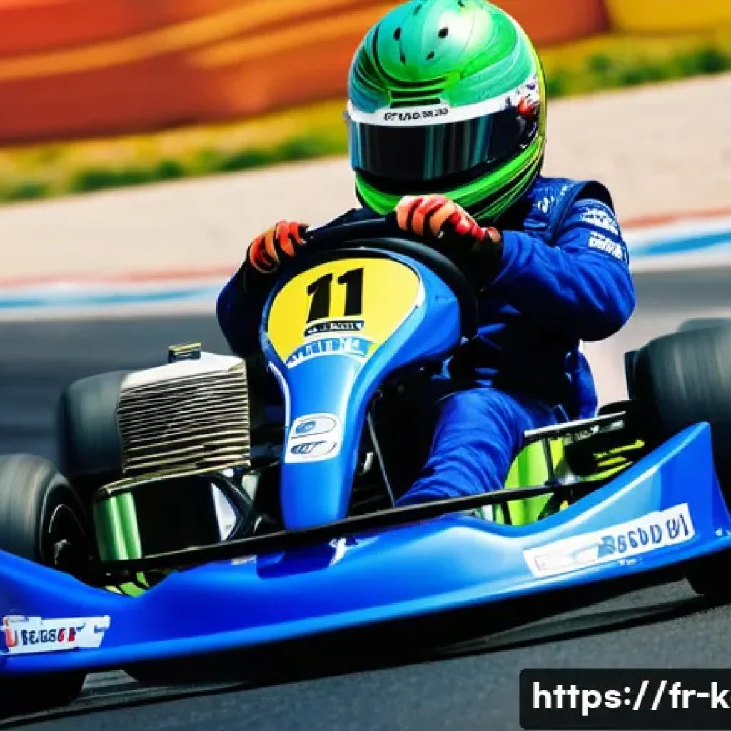 카트라이더 트랙별 카트 추천법 - **Prompt:** A dynamic, wide-angle shot of a French kart racer, mid-drift, perfectly navigating a cha...