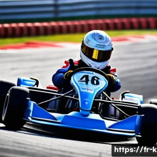 Home 32 카트라이더 트랙 분석과 노하우 - A dynamic racing kart approaching a sharp hairpin turn on a winding circuit, emphasizing intense bra...