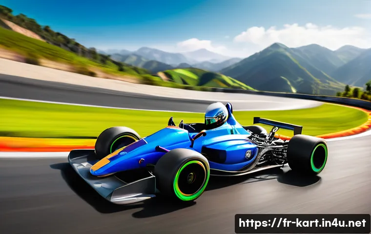 카트라이더 전설 트랙 데이터 - A dynamic racing scene featuring a high-speed kart navigating a sharp hairpin turn on Dragon Valley ...