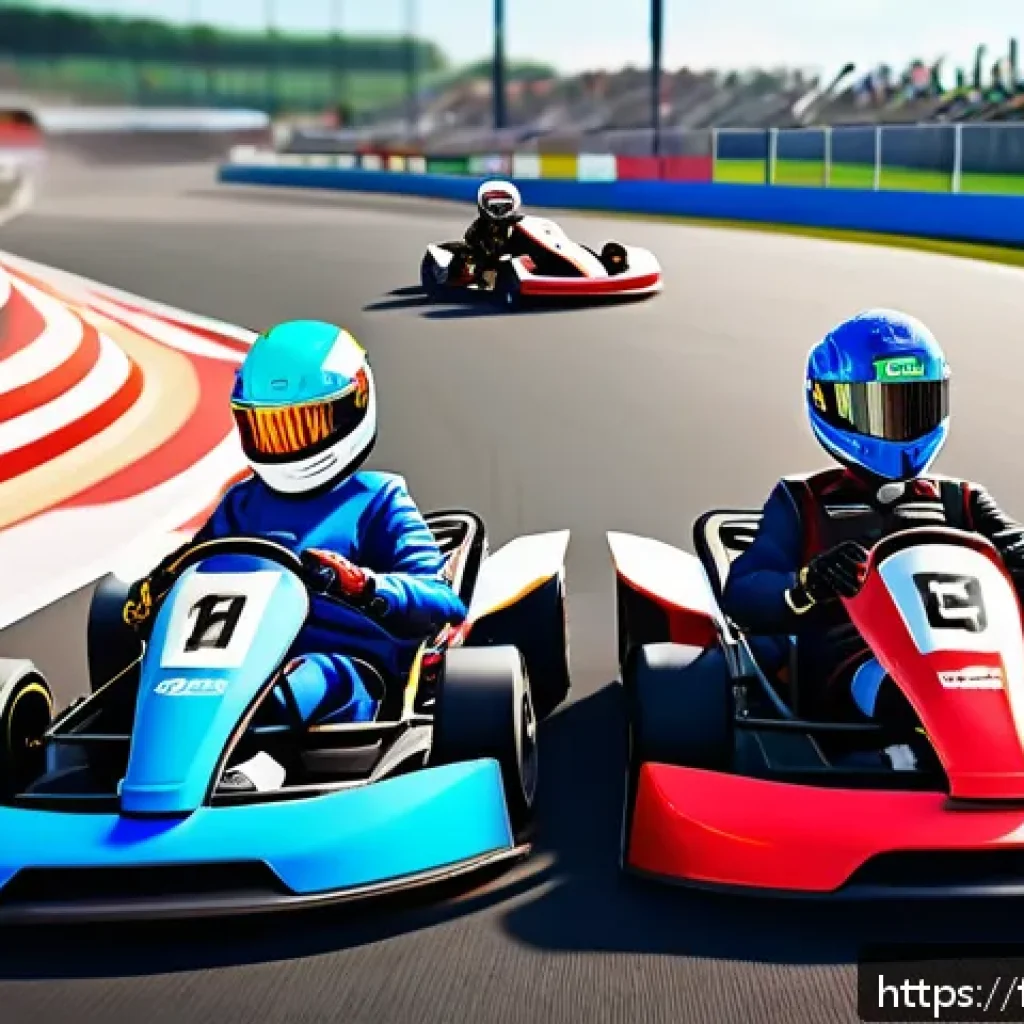 카트라이더 유저 피드백 반영 사례 - A vibrant and dynamic KartRider racing scene featuring colorful, futuristic go-karts drifting smooth...