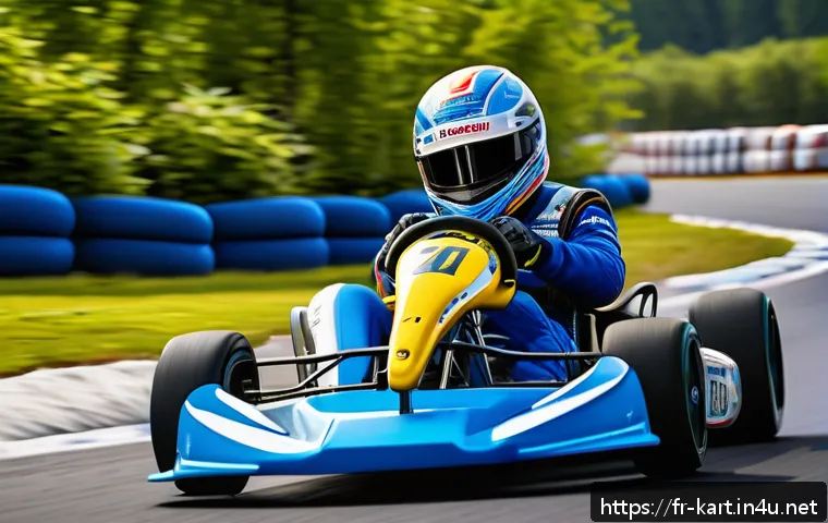 카트라이더 초보 유저가 알아야 할 모든 것 - A dynamic KartRider racing scene on a vibrant, colorful circuit filled with sharp turns and varied t...