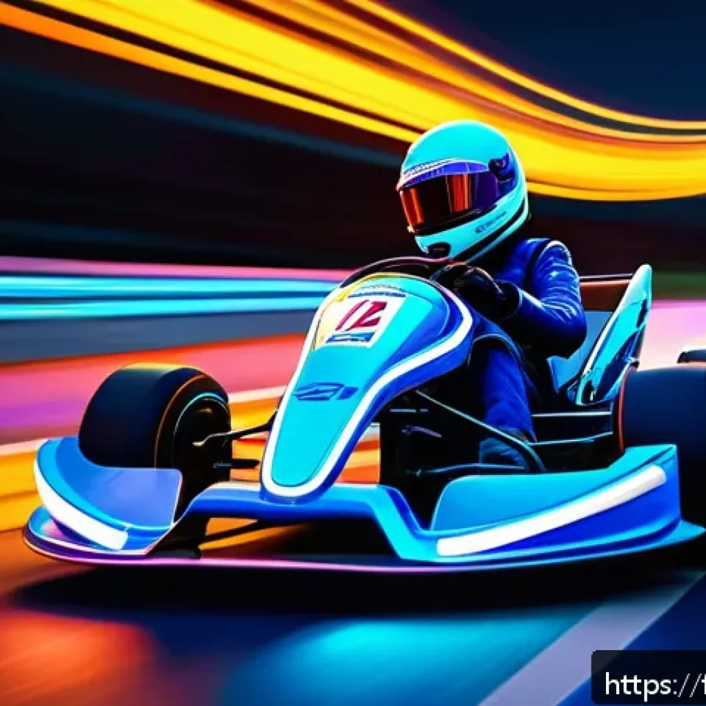 카트라이더 트랙별 공략 노하우 - A dynamic and colorful kart racing scene on the iconic Rainbow Road circuit from a futuristic racing...