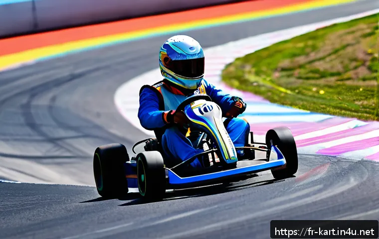 카트라이더 레어 아이템 얻는 법 - A dynamic KartRider race scene on the "Rainbow Road" circuit featuring a sleek, colorful kart expert...