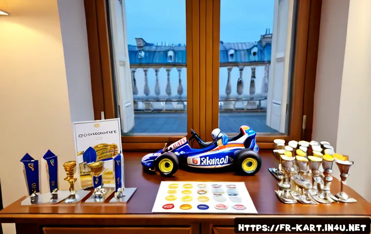 카트라이더 팬아트 대회의 후원자 리스트 - Photorealistic French kart-racing fan art competition sponsor showcase, elegant Paris creative studi...